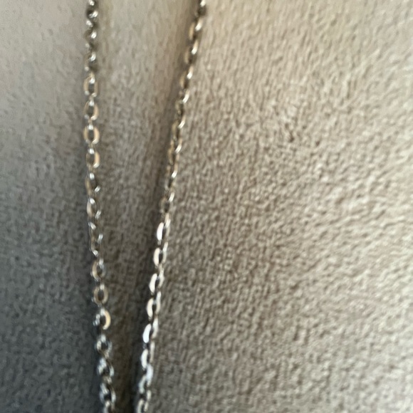 Silver tone and turquoise long necklace. Dream catcher motif. - Picture 5 of 10